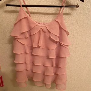 Pink Ruffle Tank